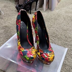 Wild Diva Multicolor Floral Heels